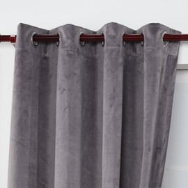 INLINAS 52W x 96L Inch Velvet Blackout Curtain - Luxurious Softness with Light Control, Thermal Insulated, Noise Reduction, Energy Saving Set of 2 Panels, Light Purple