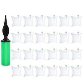 MECCANIXITY 10 x 10 Inch Air Pillows for Shipping, 50 Pack Inflatable Air Packaging Bags Air Cushions Buffer Bags Void Fill Cushioning with Hand Pump for Shipping and Packaging Clear