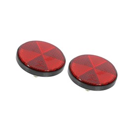HOPESPANNER Pair M6x1.0 Red Plastic Universal Screw Mount Reflective Warning Reflector for Motorcycle Bike Vehicle Components