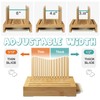 Bamboo Bread Slicer - Adjustable Width Guides. Sturdy Wooden Cutting