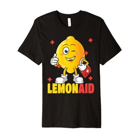 Lemonaid Funny Medical First Aid Nurse Lemon Pun Premium T-Shirt