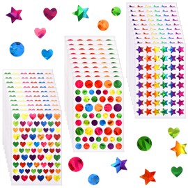 1710 Pcs Star Stickers, Small Stars Stickers for Kids Reward, Sparkly Holographic Stickers, Glitter Foil Stickers for Behavior Reward Chart and DIY Decoration