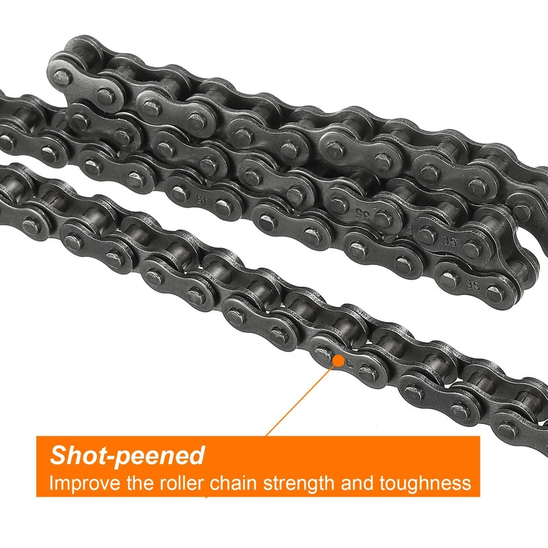 sourcing map #35/06C-1 Roller Chain 3 Feet 3/8" Pitch Carbon