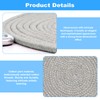 20cm Round Placemats Set of 4,Grey Cotton Dinner Table Mats