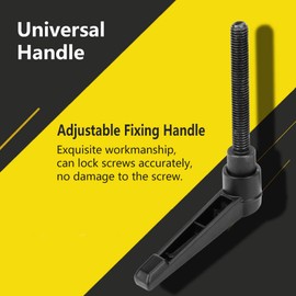 Fydun Clamping Lever Handle, 4 Pieces, M8 Stainless Steel, Male Thread, Adjustable Handle, Machine Handles for Machine Tools, Welding, Printing Equipment, Black (40 mm)