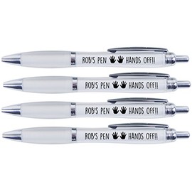ROB'S Pen Hands Off!!, 4 Printed PENS for ROB