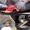 JNGTKL Cut Proof Gloves, 2 Pairs Gray Cut Resistant Gloves,