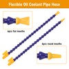 Flexible Coolant Hose, 6pcs Round Nozzle 1/4inch PT Plastic Flexible