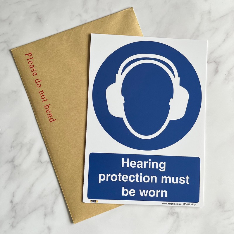 Hearing Protection Must Be Worn Sign - A4 Rigid Plastic