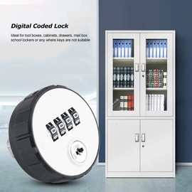 Nimoa Cabinet Combination Lock, Code Lock, Padlock, Combination Lock, Digital Zinc Alloy Combination Cam Cabinet, Practical Password, Safe Lock with Keys (36 mm)