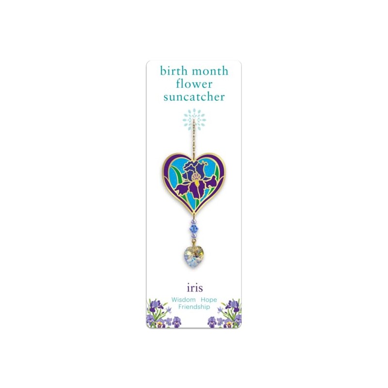 Birthmonth Flower Sun-Catcher Mobile - Stained Glass Effect - Sparkling