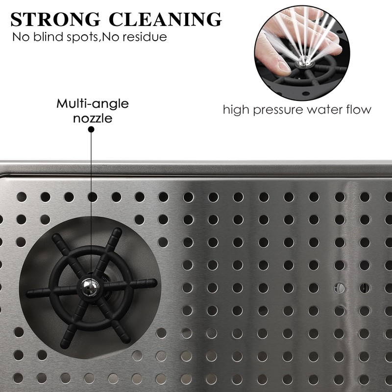 KF28 Silver Stainless Steel Bar Glass Drainage Tray Drip Tray