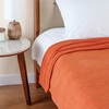 Berkshire Blanket Microfleece Twin Size Bed Blanket Amberglow Orange, Lightweight