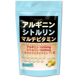 JAY&CO. Arginine, Citrulline, Multivitamin Powder (No Additives: Artificial Sweetener, Preservative), Made in Japan (Lemon, 40 Days)
