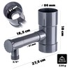 KADAX Rain Collector 80 mm, Rainwater Collector for Downpipe, Rain