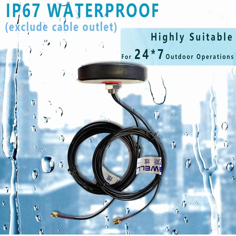 Maswell GSM-046: Cellular 2X2 MIMO Antenna 4G Outdoor, 700-2700MHz 3G