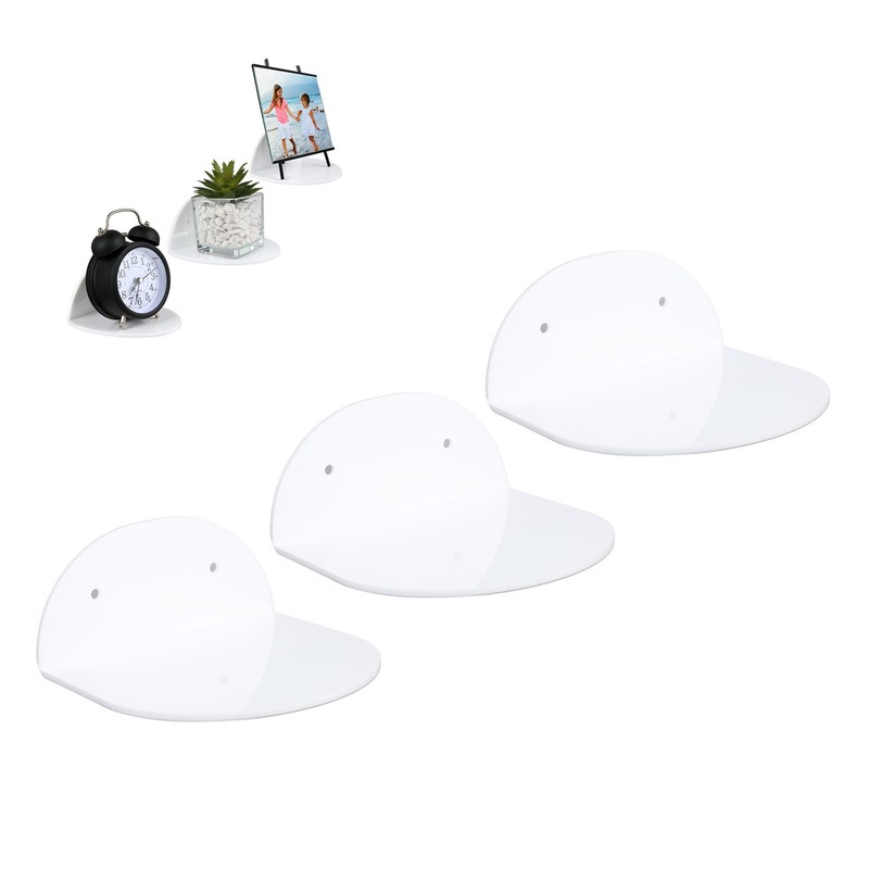 3pcs Wall Speaker Floating Shelves Acrylic Waterproof Wall Mounted Speaker