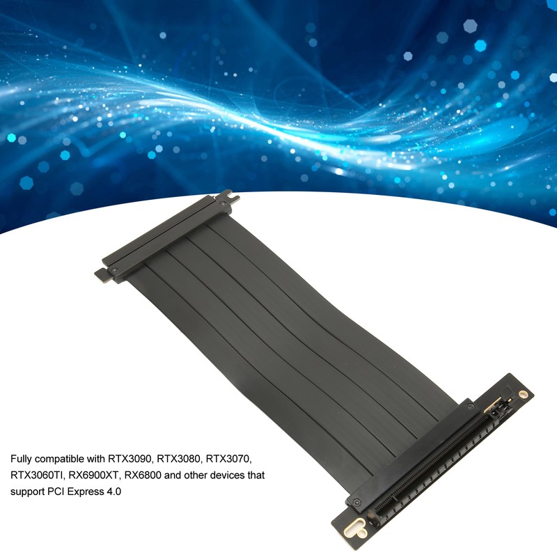 PCIE 4.0 X16 Riser Cable High Speed Flexible 90 Degree
