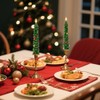 shuangjishan Christmas Tree Flameless Candles: 2Pcs LED Taper Christmas Candles