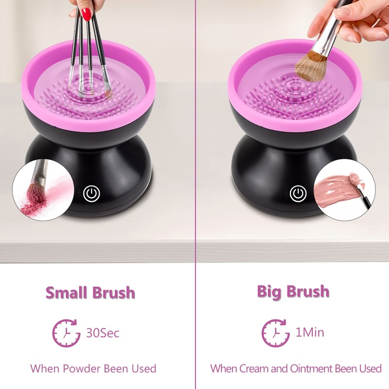 Alljia Makeup Brush Cleaner Machine Quick Cleaning Electric Make up
