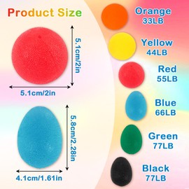 UZSUZZ Stress Ball for Adults, Hand Therapy Balls, Anti-Stress Toy Balls for Children, Adults, Party Bags, Party Favours, Children's Birthday Party for Anxiety Relief and Rehabilitation Training