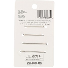 Scunci Real Style Hair Clips, 4 Ct