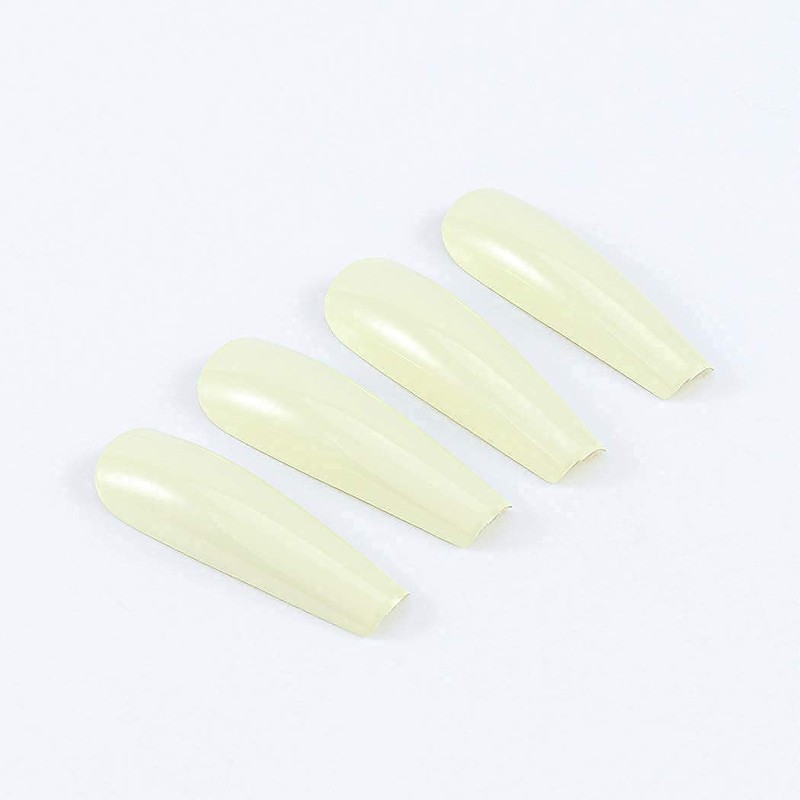 Brishow Coffin False Nails Long Fake Nails Ballerina Acrylic Press