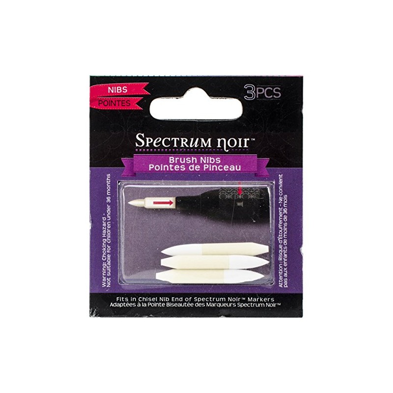Crafter's Companion Brush Pkg. of 3 Replacement Nibs, White