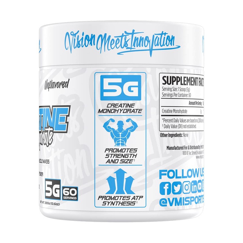 VMI Sports Creatine Monohydrate Unflavored Powder Muscle Mass – Strength