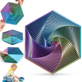 TIVUNORON Fractal Fidget Hexagon, Fractal Fidget Hexagon, Hexagon 3D Anti-Stress Toy, Hexagon 3D Printing Fidget Toy for Adults and Children