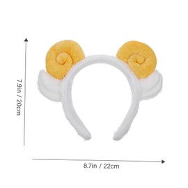 PACKOVE Horn Hair Hoop Headband Elastic Fabric Headdress with Adorable Ears for Spa Makeup Face Washing and Party Decorations