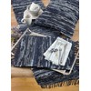 Navy Blue Denim Chindi Table Runner - 13"x72" Oblong