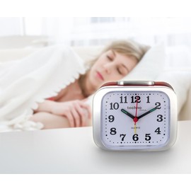 Technoline Quarzwecker Modell XL, rot, analog, nachtleuchtende Zeiger