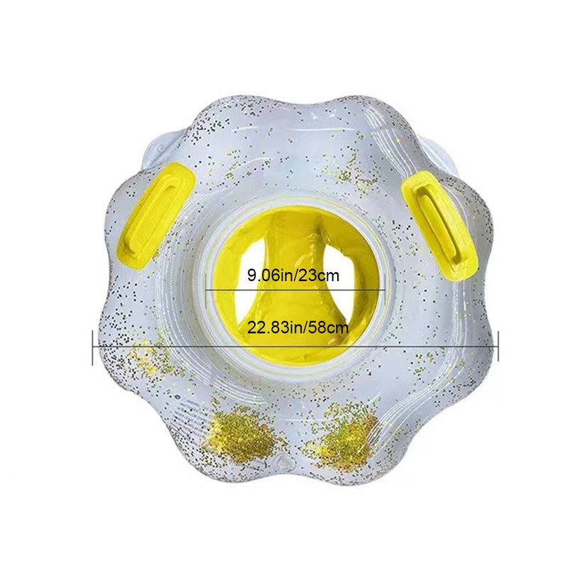 Baby Swimming Float Inflatable Swimming Ring with Safety Seat Handles