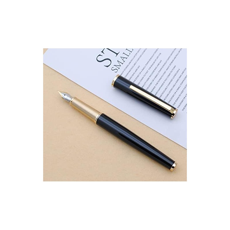 JINHAO 95 Series - Pluma estilográfica de metal (negro con