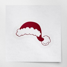 Transparent Decal Stickers of Santa Hat (Burgundy) Premium Waterproof Vinyl Decal Stickers for Laptop Phone Accessory Helmet Car Window Mug Tuber Cup Door Wall Decoration ANDSKUS0g6666RE