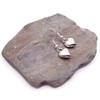 Puffy Heart Earrings, Tibetan Silver Style Charm Beads with Nickel