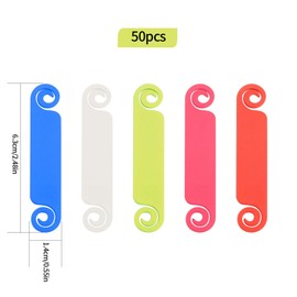 50 Pcs Cable Identification Tags, Multicolored Cable Labels Tags for Marking Wires, Marking System, Cable Management