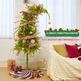 Whimsical Christmas Tree, 5FT Christmas Tree, Bendable Artificial Christmas Tree with Ornaments Lime Green Christmas Tree Outdoor Christmas Trees Christmas Decorations