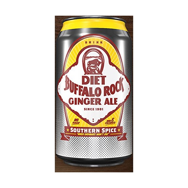 Buffalo Rock Diet Ginger Ale - 12 oz cans - 12 pack Fridgepack