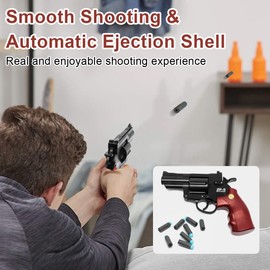 Spielzeugrevolver aus Kunststoff, Spielzeugpistole mit 24 Munition, Lustiges Spielzeug, Airsoft Revolver, Spielzeug Pistole, Cosplay-Revolver-Requisiten