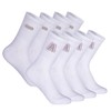 ANT21T Antrop Athletic Crew Socks, 4 Pairs, White Black and