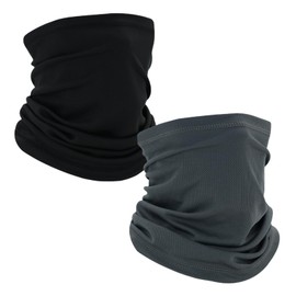 KMUTZENS Cooling Neck Gaiter, 2 Pack Breathable UV Protection Windproof Face Mask Scarf for Men & Women, Summer Outdoor Cover for Hiking, Cycling, Running, Skiing & Fishing