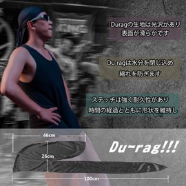Trifong Durag Glossy Fabric Du-rag Pirate Bandana, Hip Pop, Dance, Wave Cap, Durag, Hiphop Costume, Dance Costume, Rapper, Breakdance, Dancer, Bandana Cap, Hair and Scalp, Protection, Breathable,