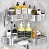 Daoun Corner Shower Caddy, Shower Shelf No Drilling, Bathroom Storage