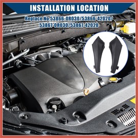 ACROPIX No.53866-42020 / Front Fender to Cowl Side Seal for Toyota RAV4 2013-2018 / Windshield Wiper Cowls/Durable/ABS / 1 Pcs/Black Car Parts