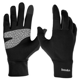 Winter Gloves for Men Women, Cold Weather Warm Gloves with Touch Screen Finger & Anti-Slip Palm, Windproof Thermal Glove for Outdoor Running Cycling Driving (Black,M (Fit Adult S/M))