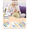 Katech 8PCS Tunisian Crochet Hooks Set, 13.78 Inch Large Crochet