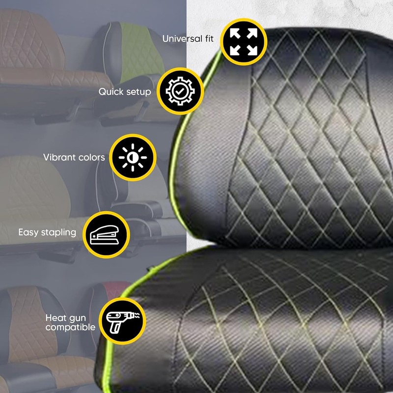 Club CAR Precedent Front Golf Cart Seat Covers Diamond Stitching