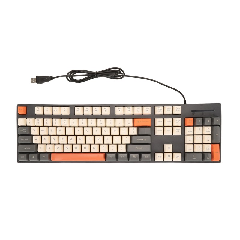 104 Keys Wired Keyboard 3 Colors Cute Gaming Keyboard USB